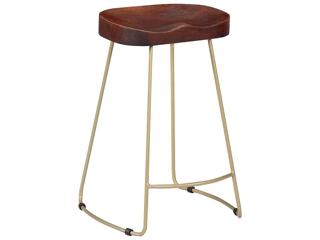 Tabourets de bar Gavin lot de 2 bois de manguier massif