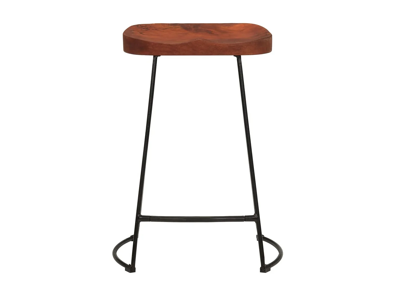 Tabourets de bar Gavin lot de 2 45x40x63cm bois massif manguier