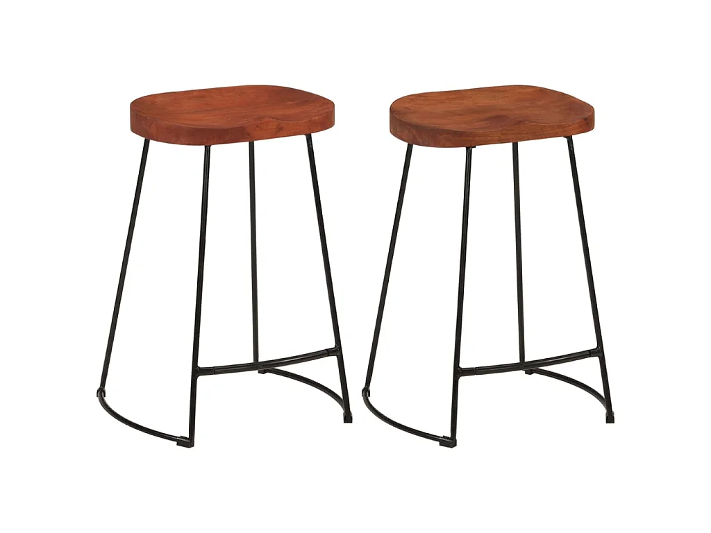 Barkrukken 2 st Gavin 45x40x63 cm massief mangohout