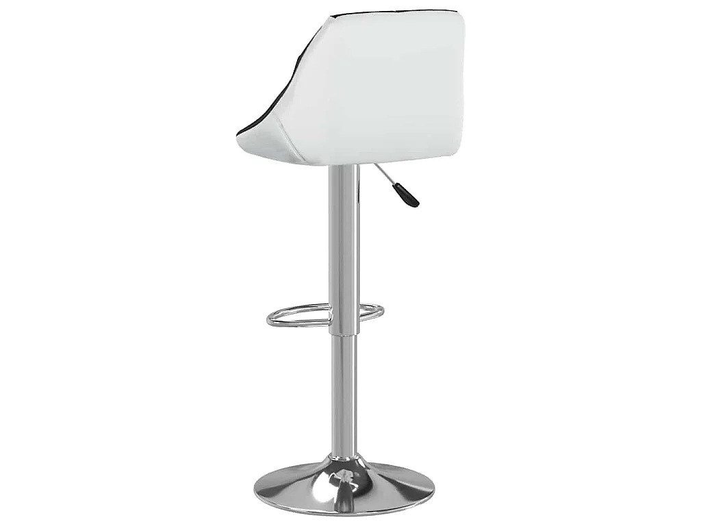 Bancos de bar 2 pcs couro artificial preto e branco