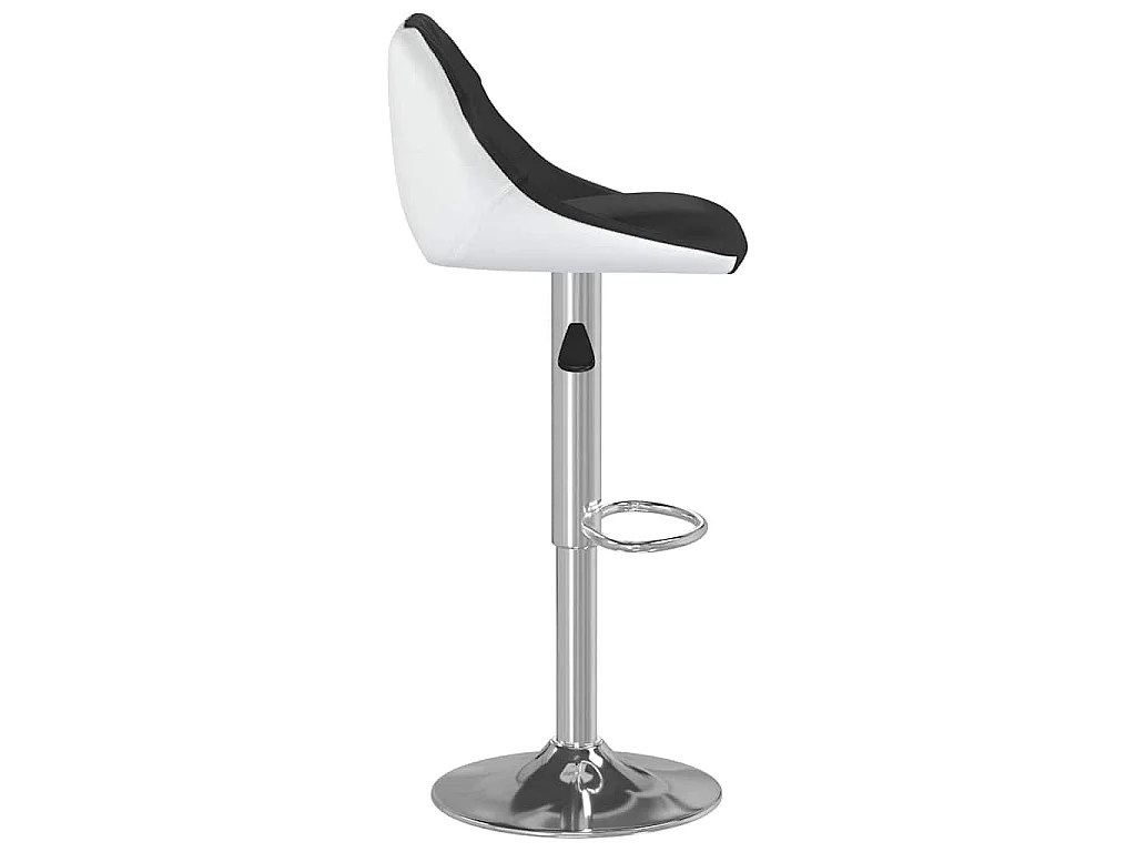 Bancos de bar 2 pcs couro artificial preto e branco