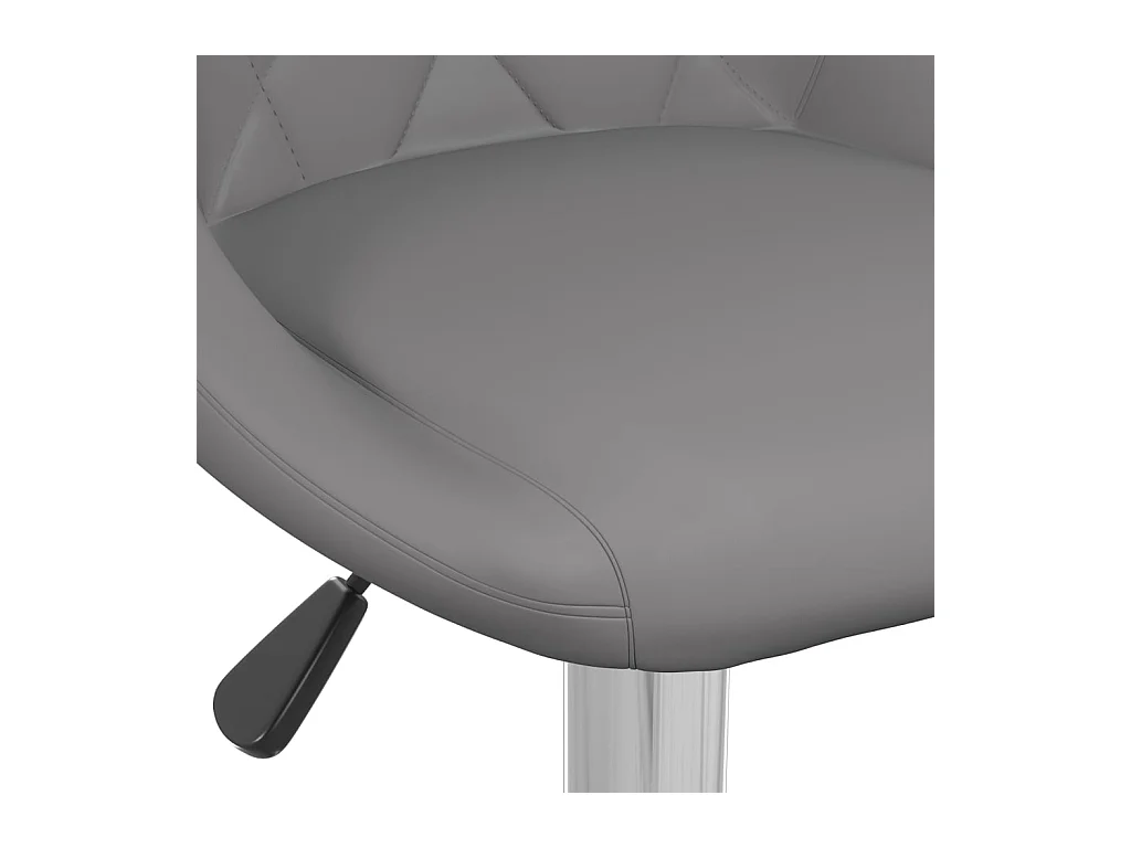 Barhocker 2 Stk. Grau Kunstleder