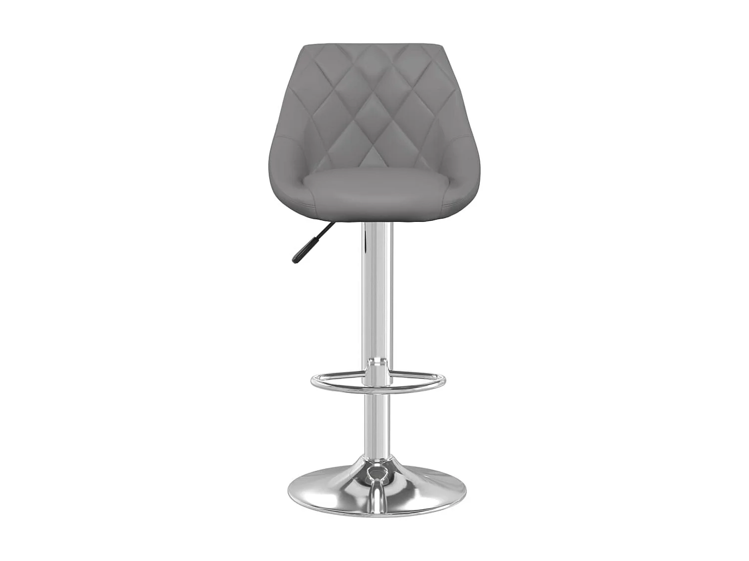 Tabourets de bar lot de 2 gris similicuir