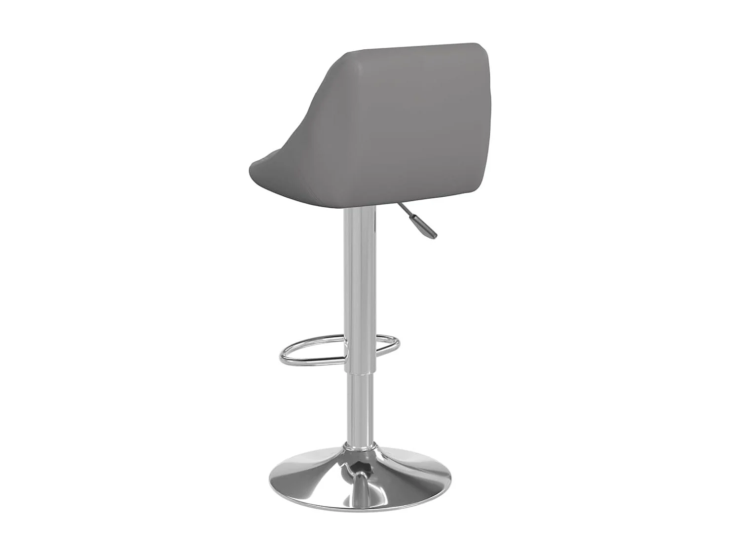 Tabourets de bar lot de 2 gris similicuir