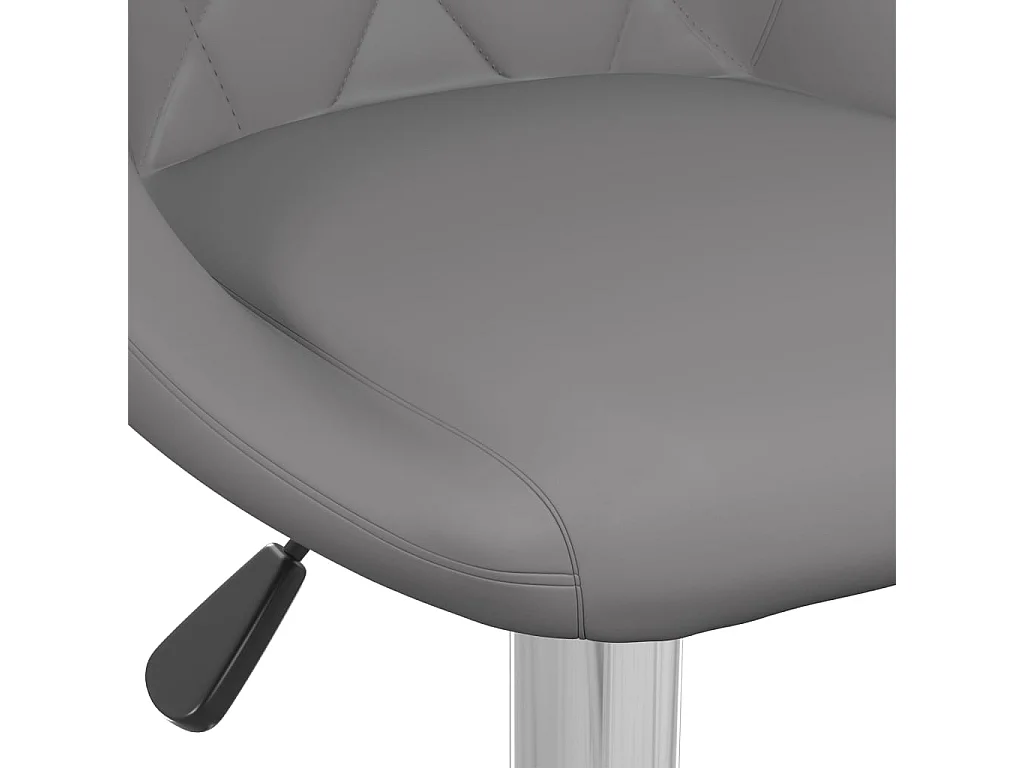 Tabourets de bar lot de 2 gris similicuir