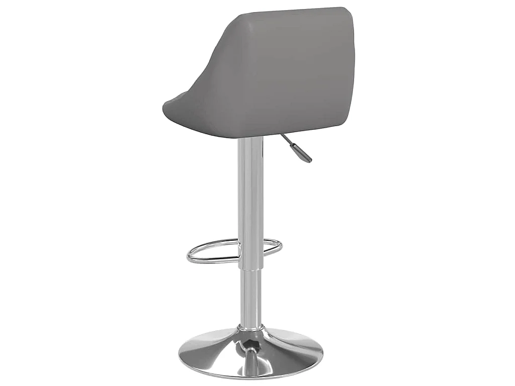 Tabourets de bar lot de 2 gris similicuir