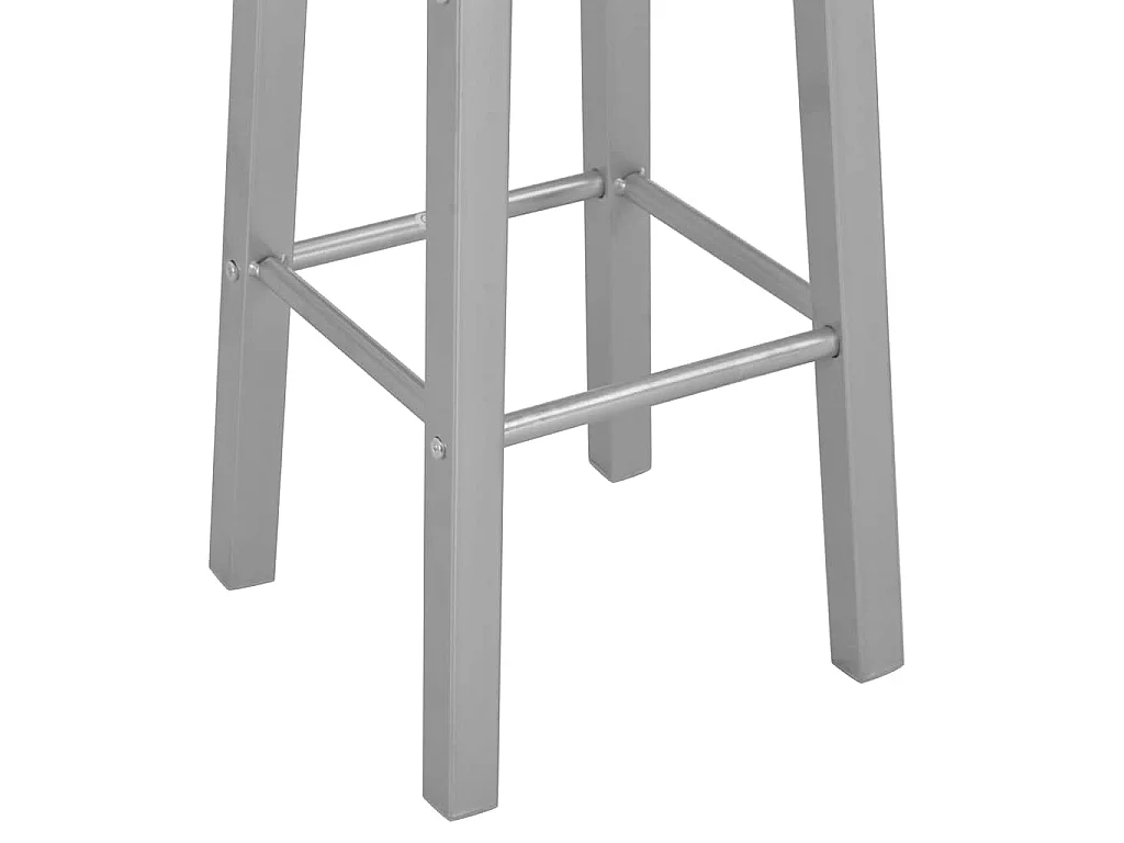 Tabourets de bar lot de 2 argenté MDF