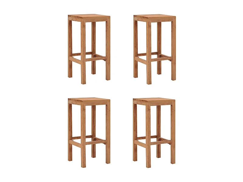 Barhocker 4 Stk. Massivholz Teak
