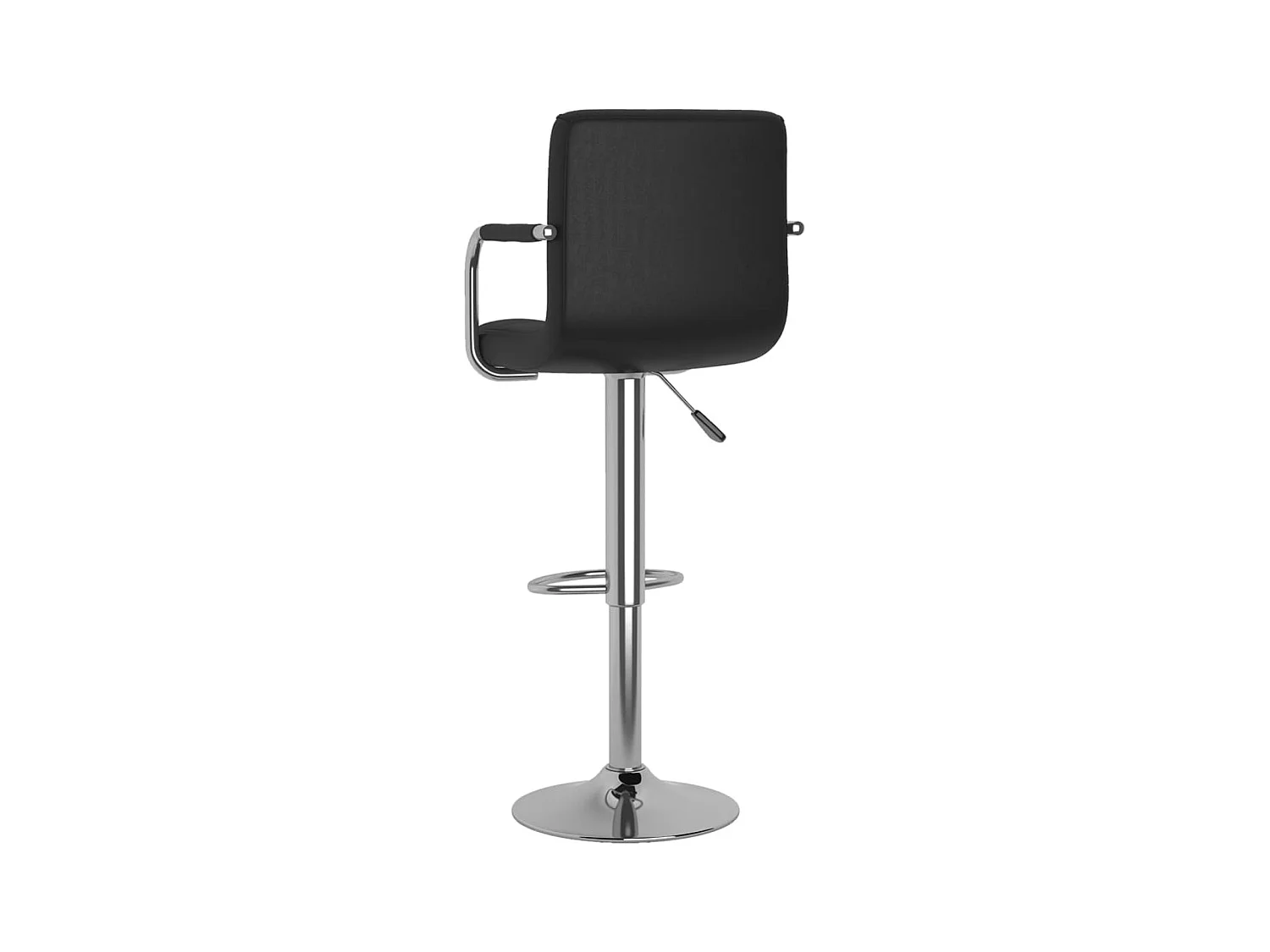 Tabourets de bar lot de 2 noir similicuir