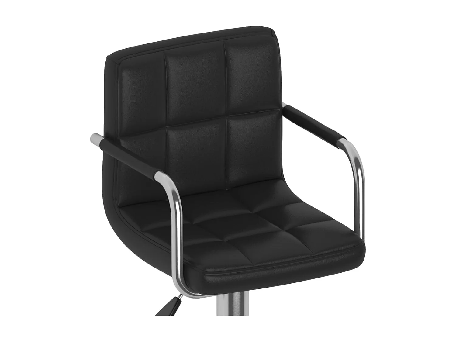 Tabourets de bar lot de 2 noir similicuir