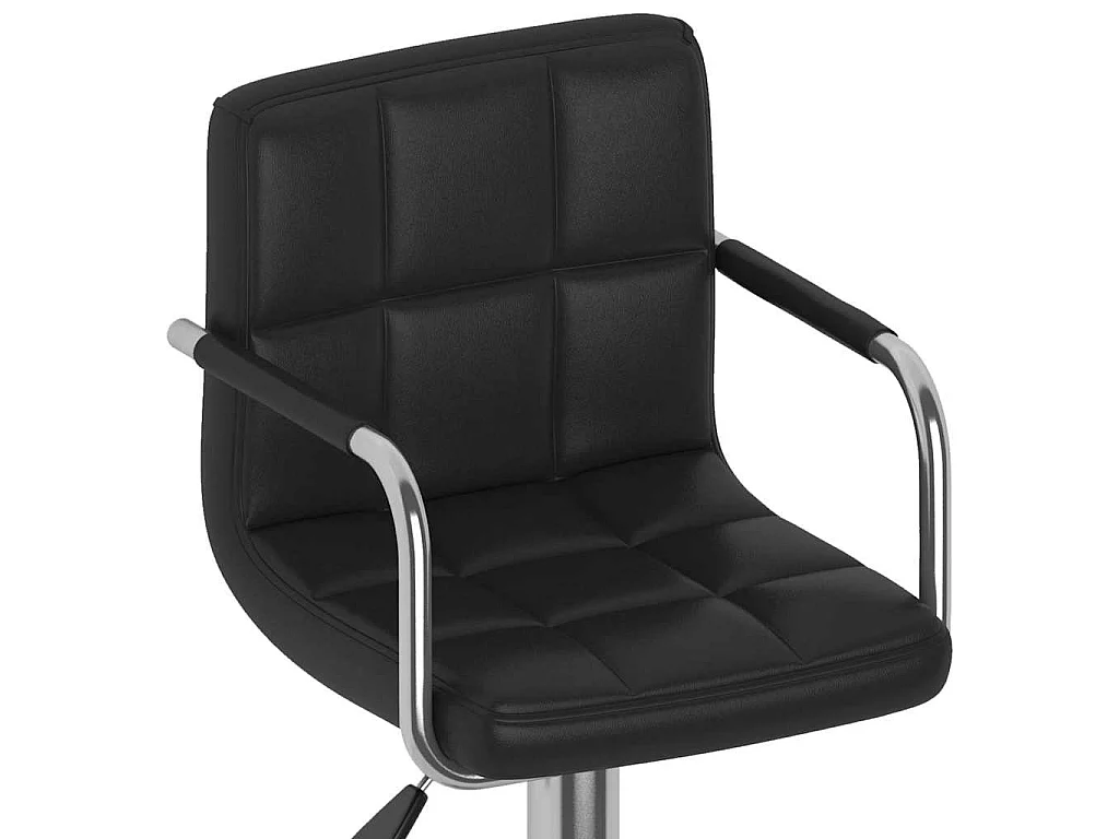 Barstoelen 2 st kunstleer zwart