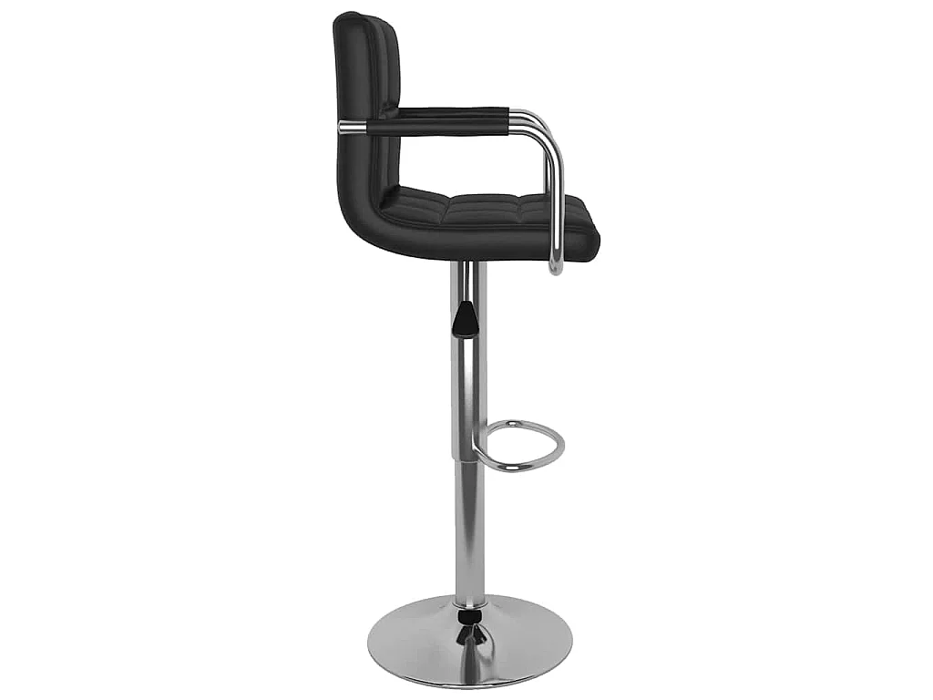 Tabourets de bar lot de 2 noir similicuir