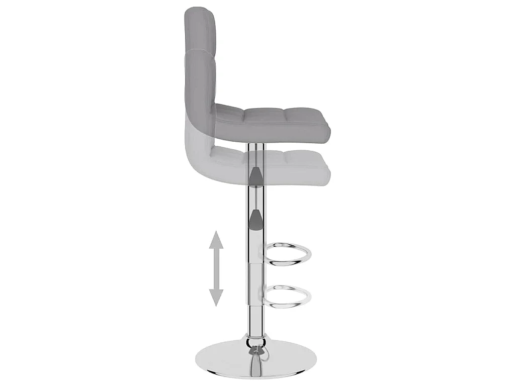 Barhocker 2 Stk. Hellgrau Stoff