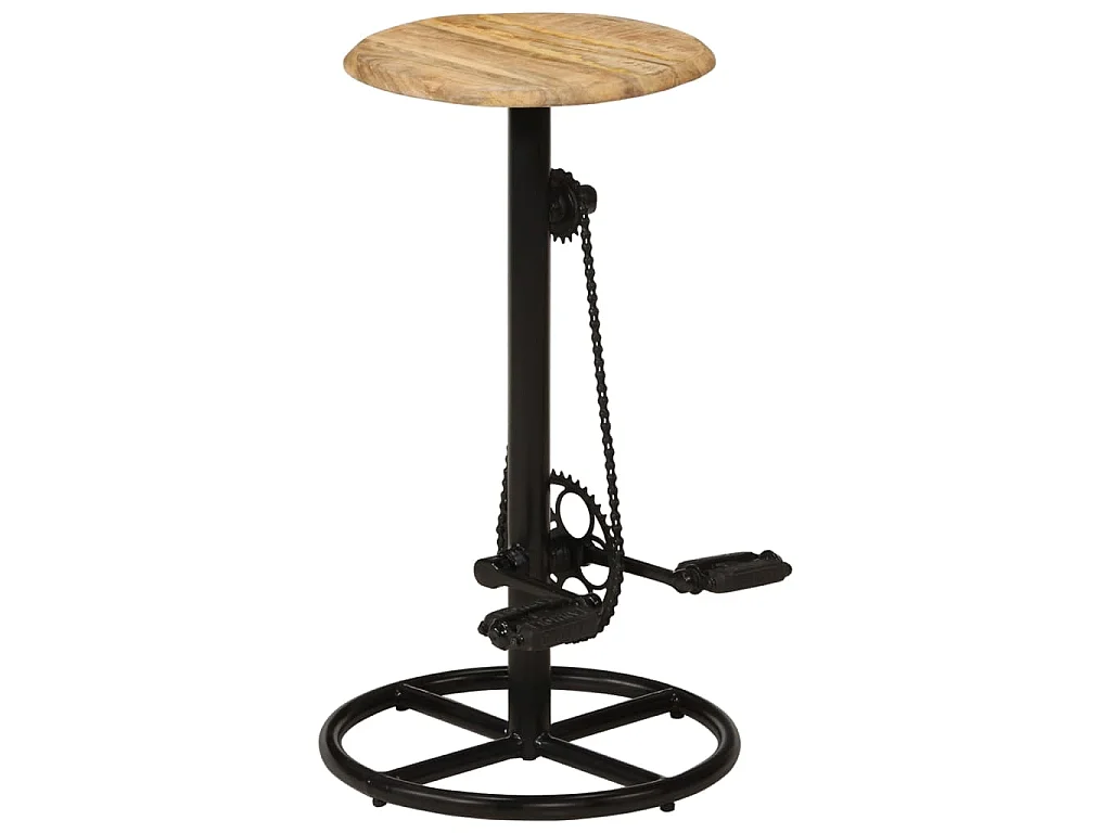 Chaises de bar lot de 2 bois de manguier solide