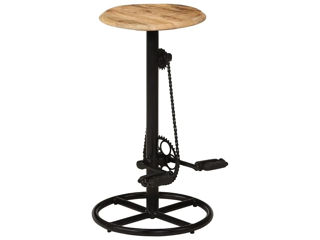 Chaises de bar lot de 2 bois de manguier solide