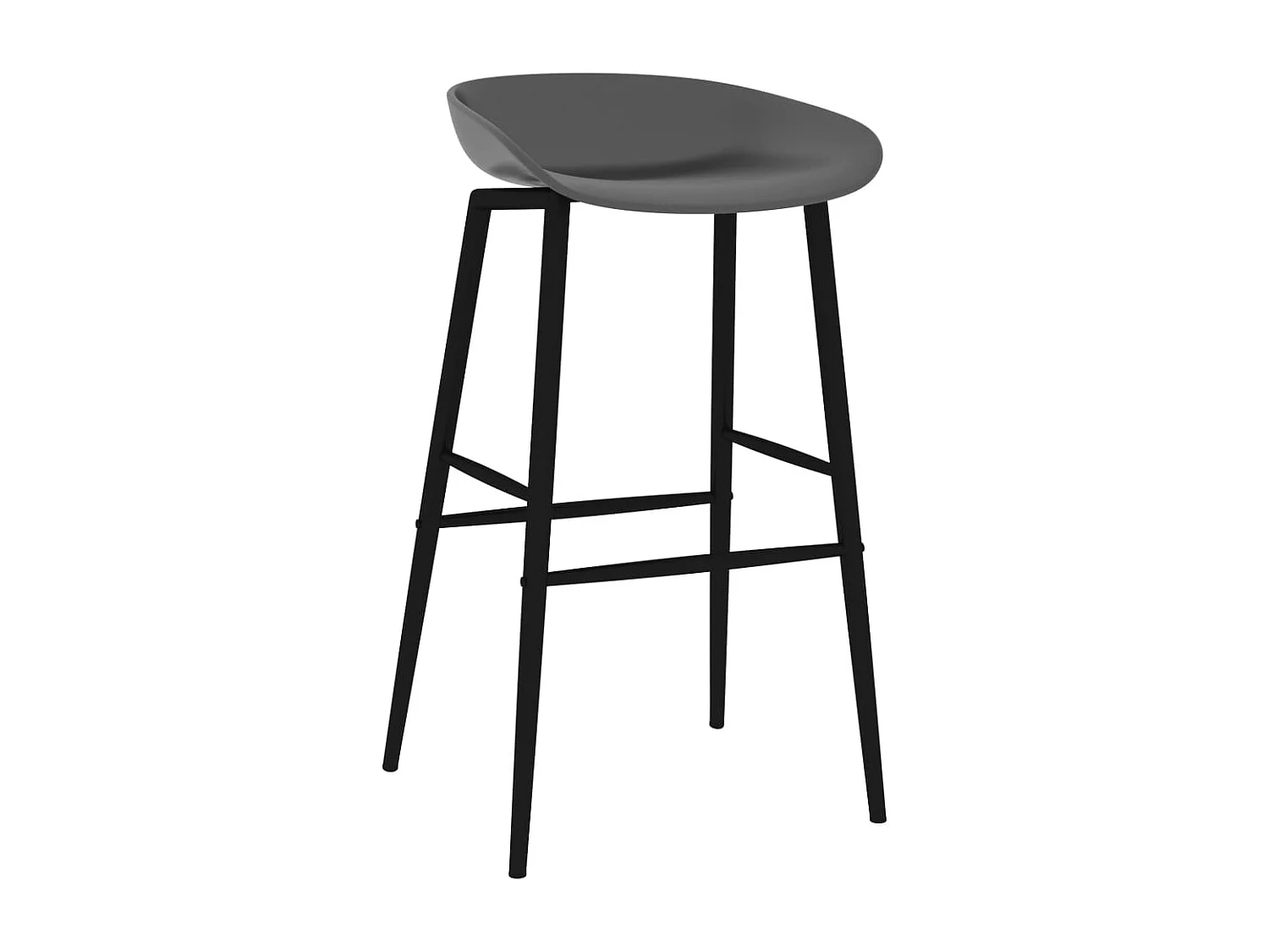 Barstoelen 2 st grijs