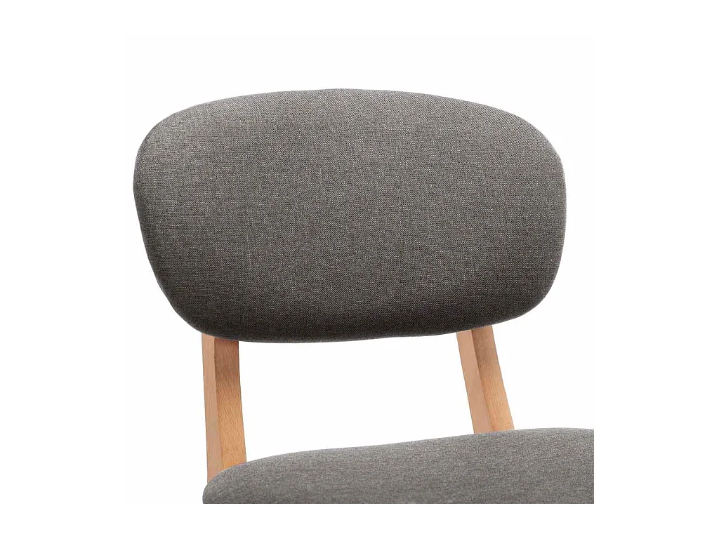 Tabourets de bar lot de 2 gris clair tissu