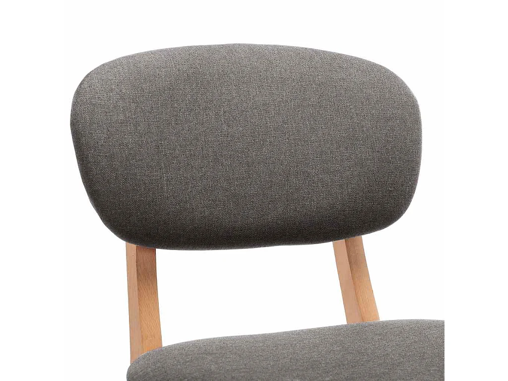 Tabourets de bar lot de 2 gris clair tissu