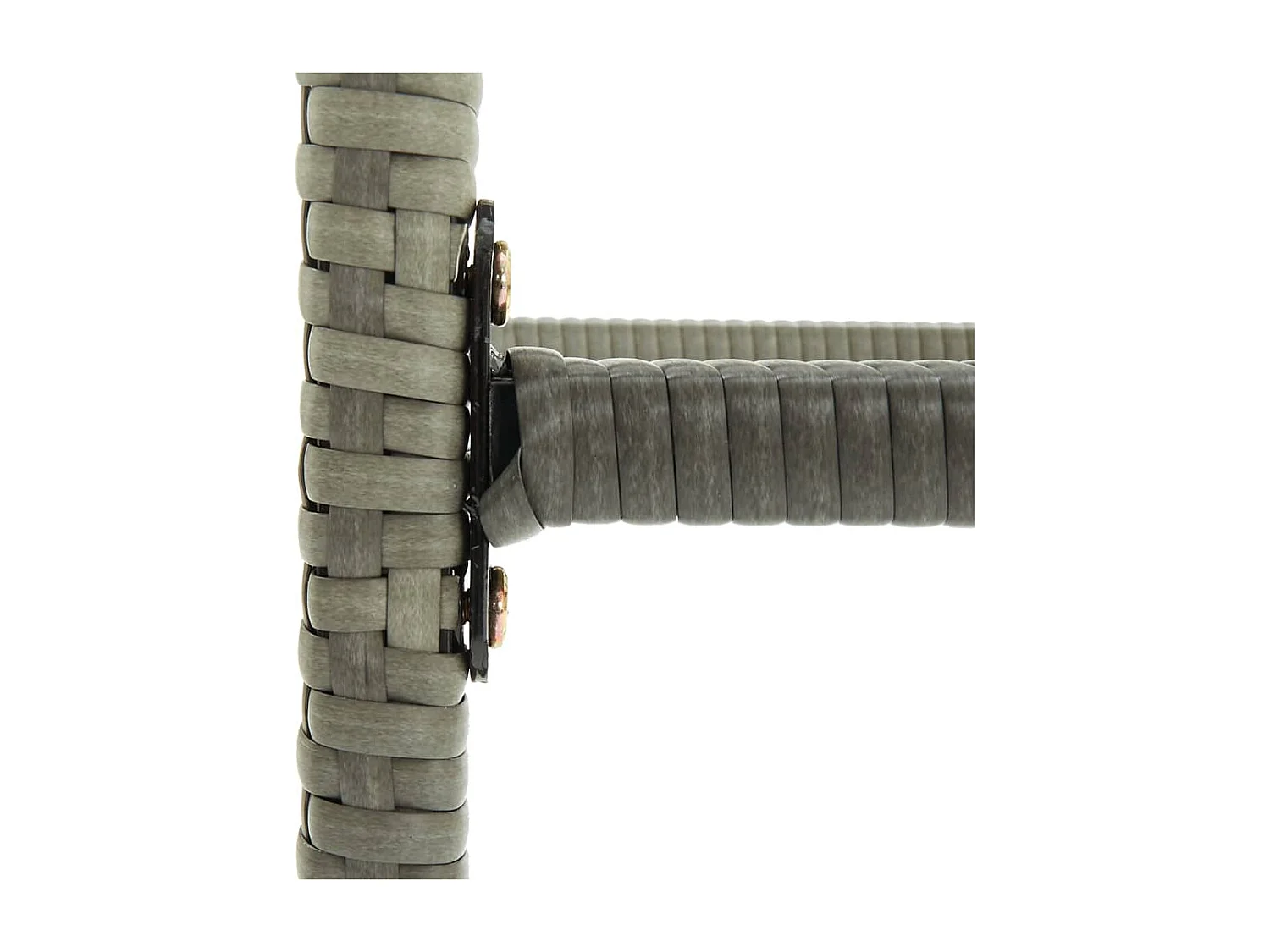 Tabourets de bar avec coussins lot de 6 gris résine tressée