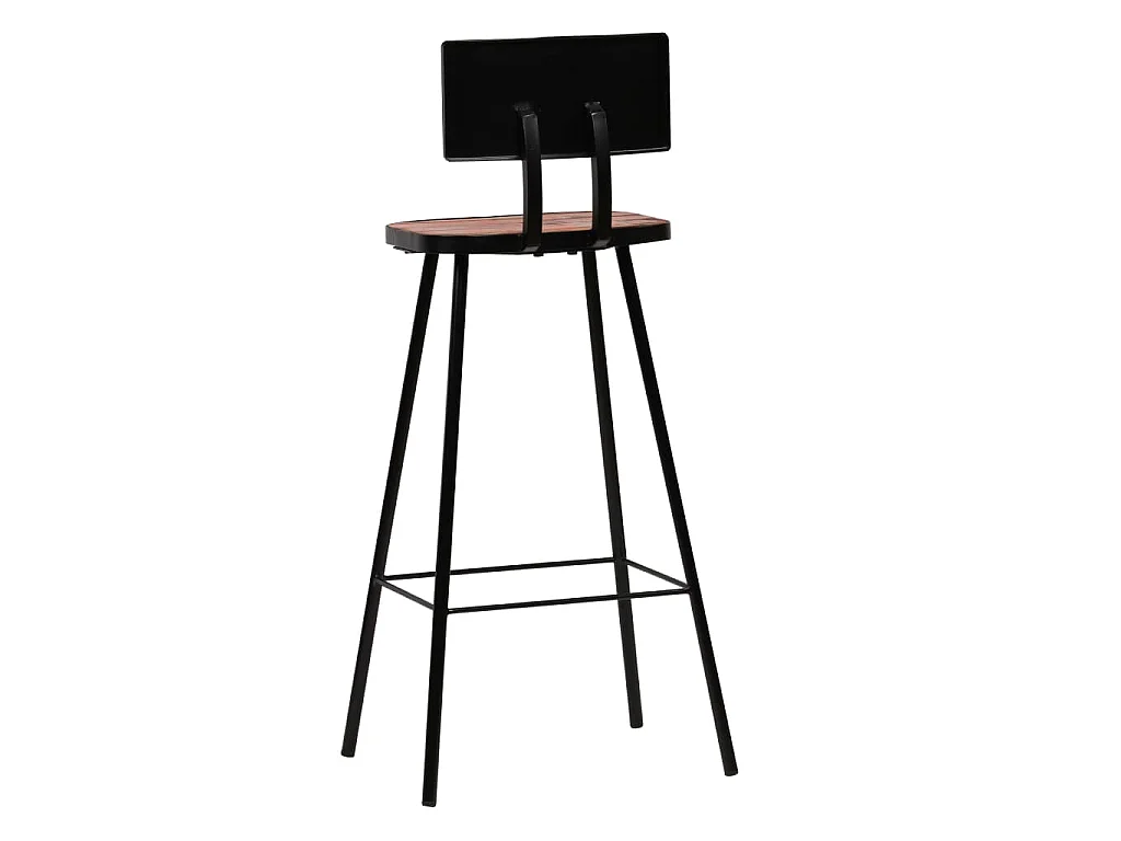 Tabourets de bar lot de 2 bois massif de récupération