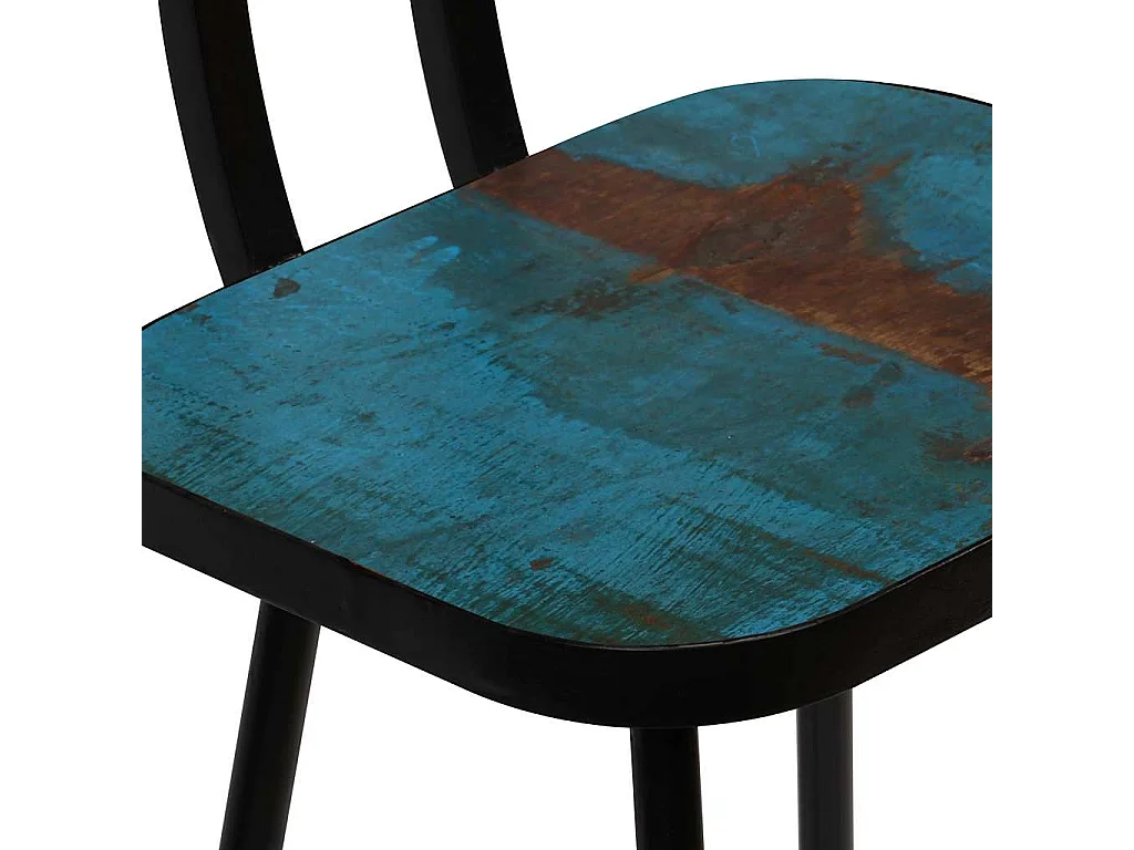 Tabourets de bar lot de 2 bois massif de récupération