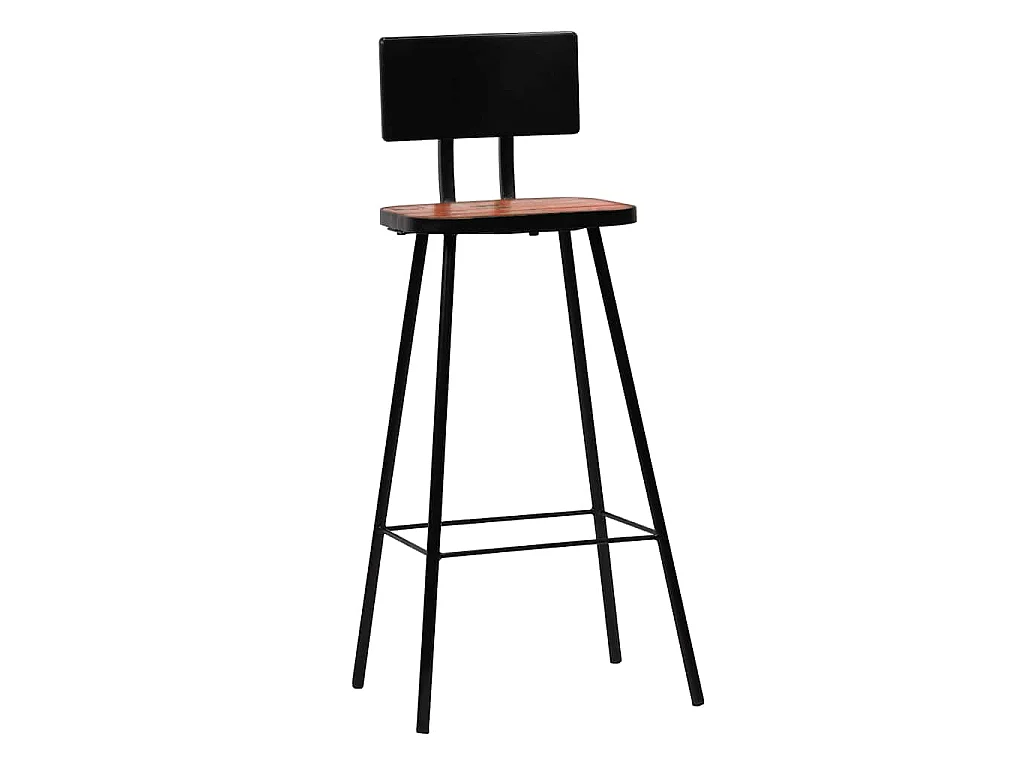 Tabourets de bar lot de 2 bois massif de récupération