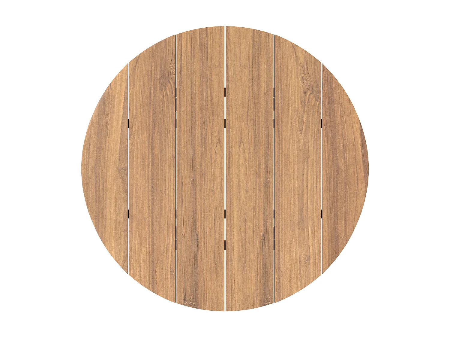 Salon de jardin en teck massif avec un canapé et une table basse ronde - Aurland