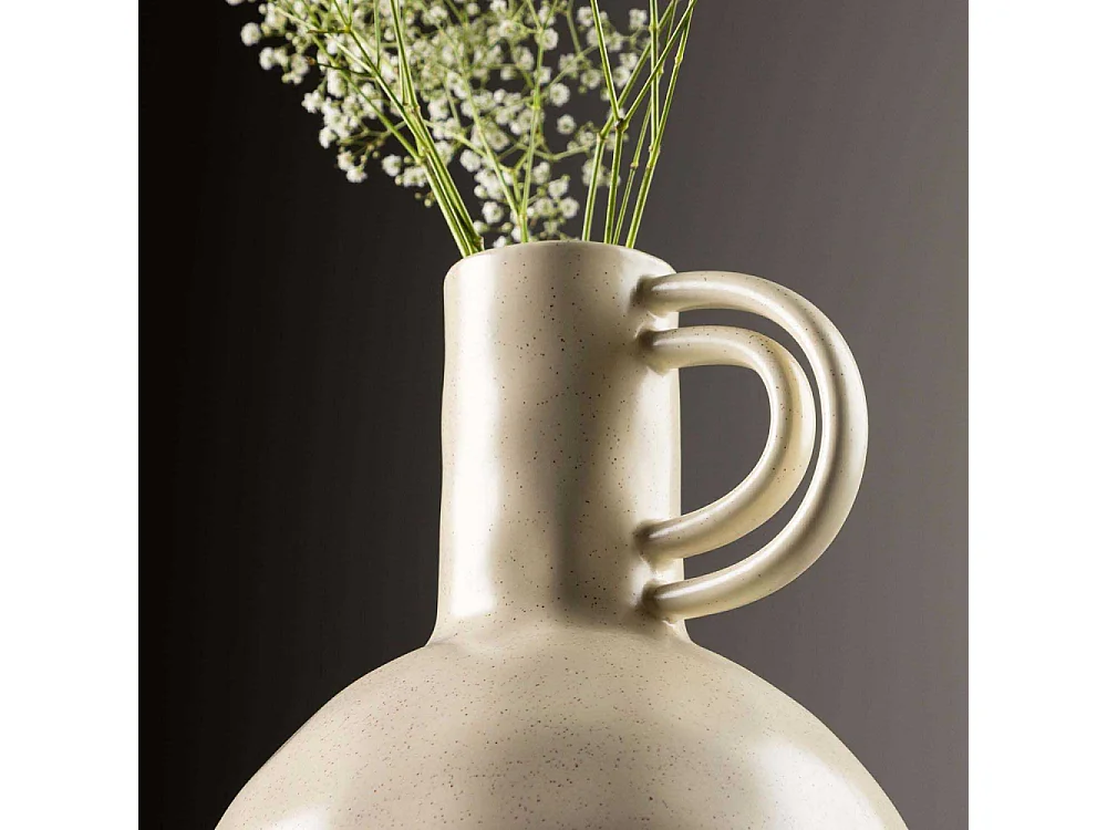 Vase Design en Céramique "Vivi" 25cm Beige