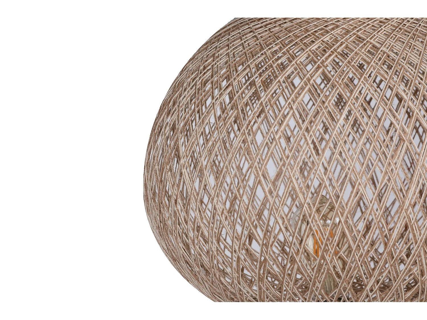 Lampadaire trépied Shar H145cm Bois clair et Jute Beige