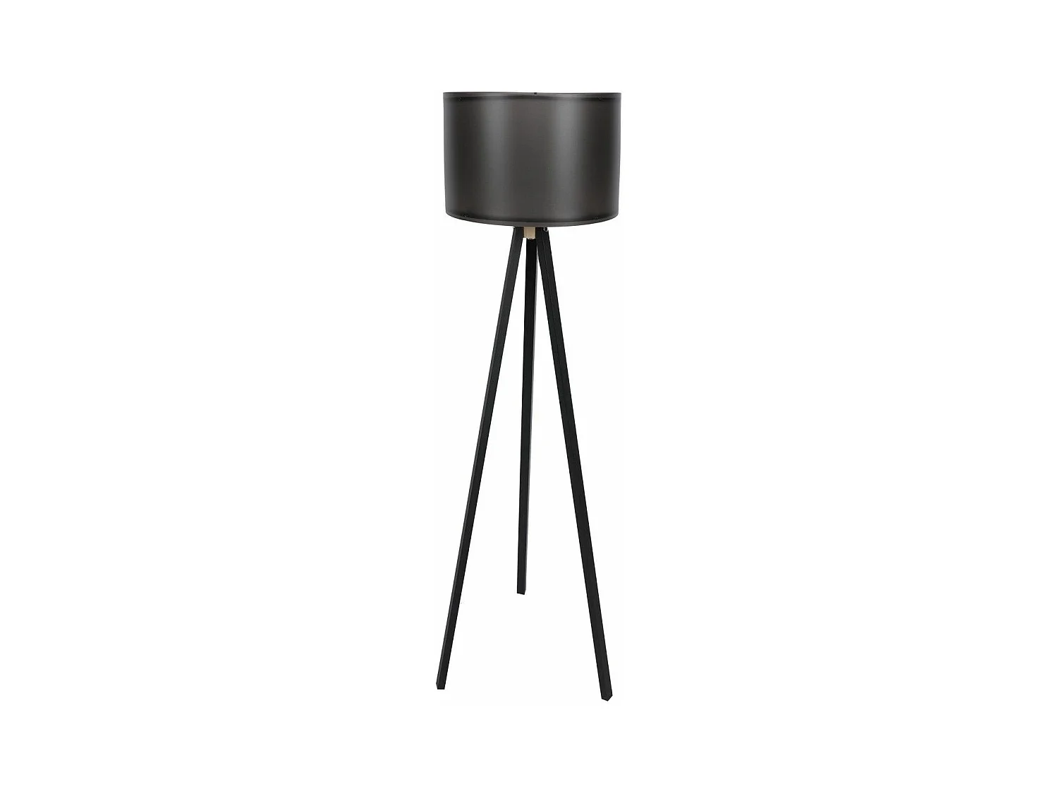 Lampadaire trépied Luca 145cm Tissu et Bois Noir