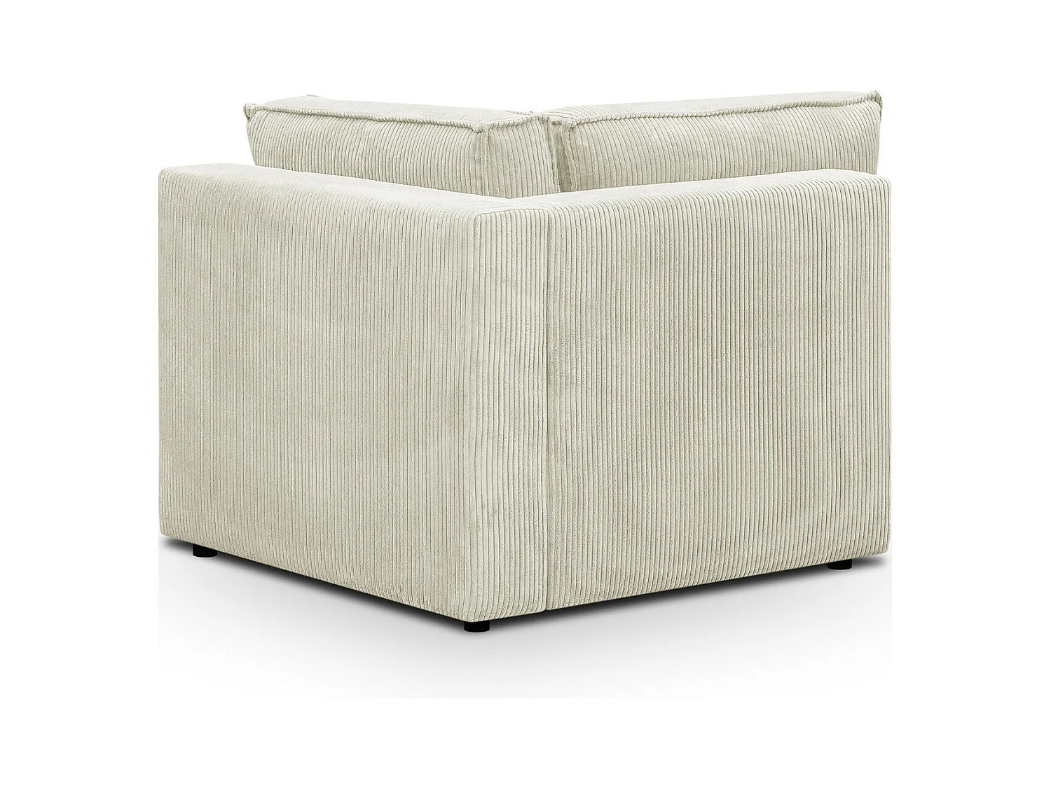 Module d'angle à gauche en velours côtelé beige - Harper Mod