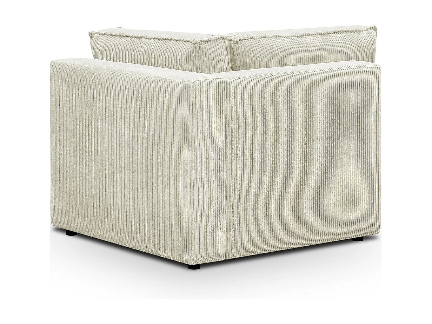 Module d'angle à gauche en velours côtelé beige - Harper Mod