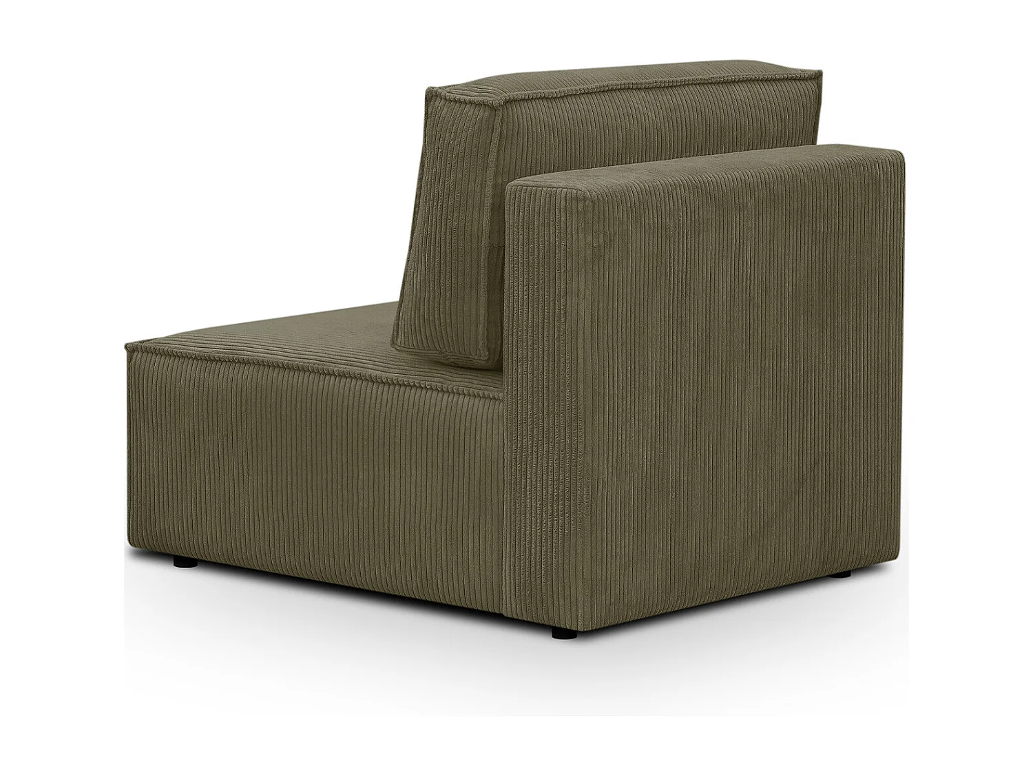 Chauffeuse modulable en velours côtelé vert kaki - Harper Mod