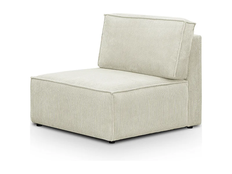 Chauffeuse modulable en velours côtelé beige - Harper Mod