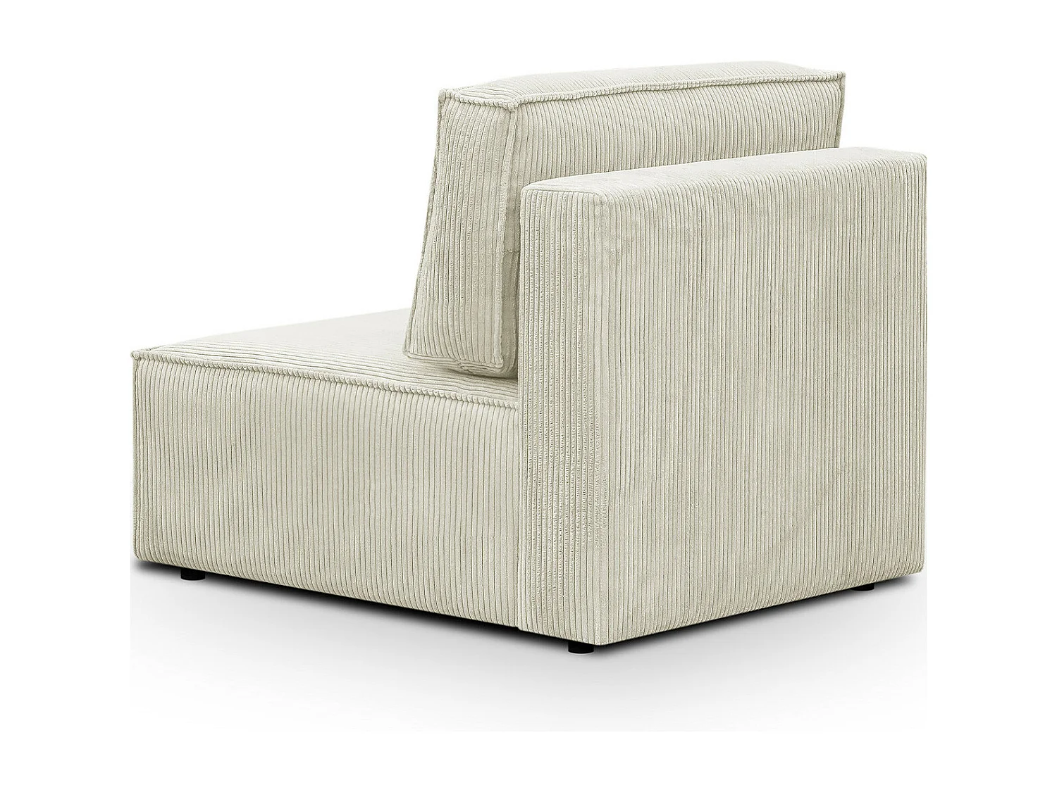 Chauffeuse modulable en velours côtelé beige - Harper Mod