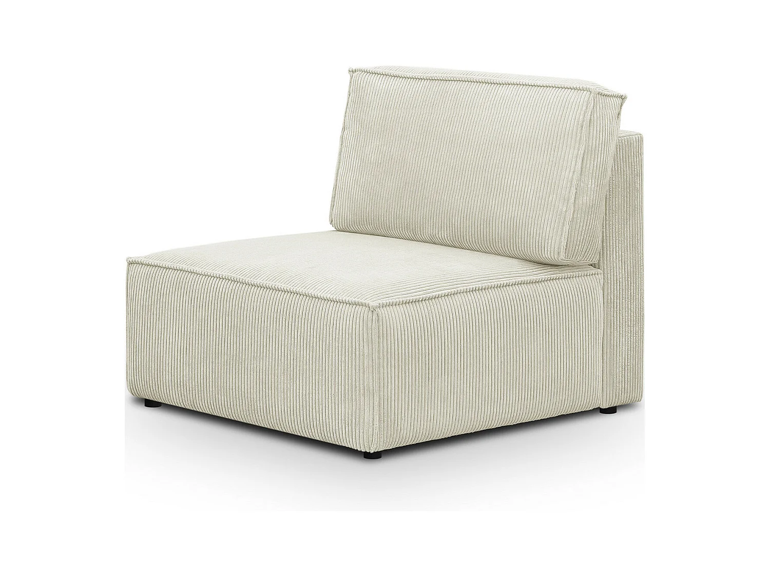 Chauffeuse modulable en velours côtelé beige - Harper Mod