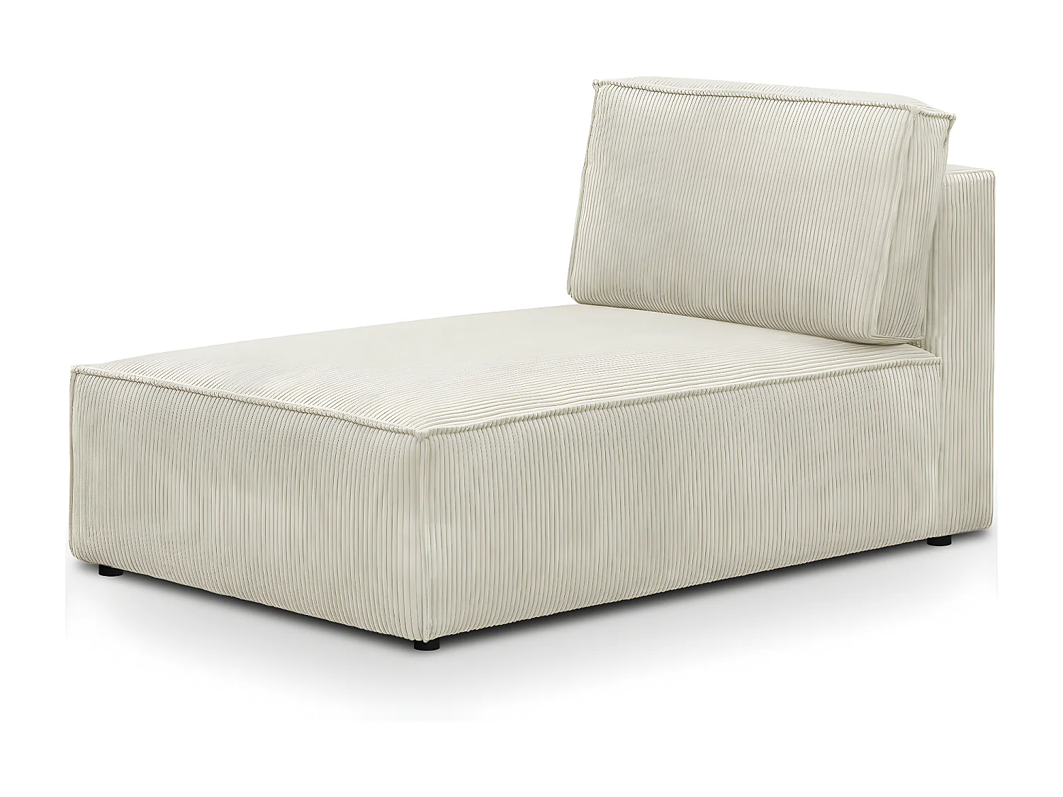 Méridienne modulable en velours côtelé beige - Harper Mod