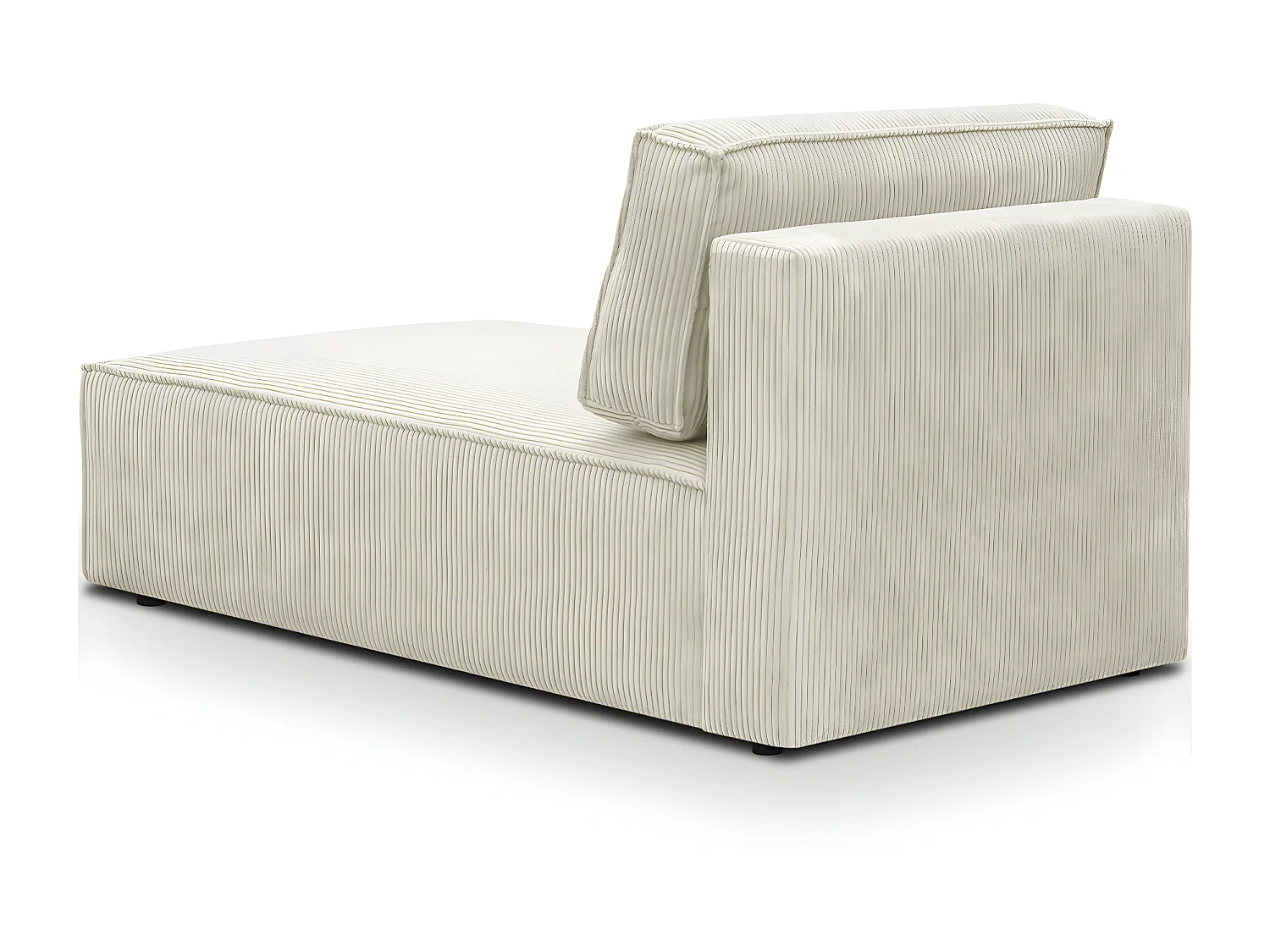 Méridienne modulable en velours côtelé beige - Harper Mod
