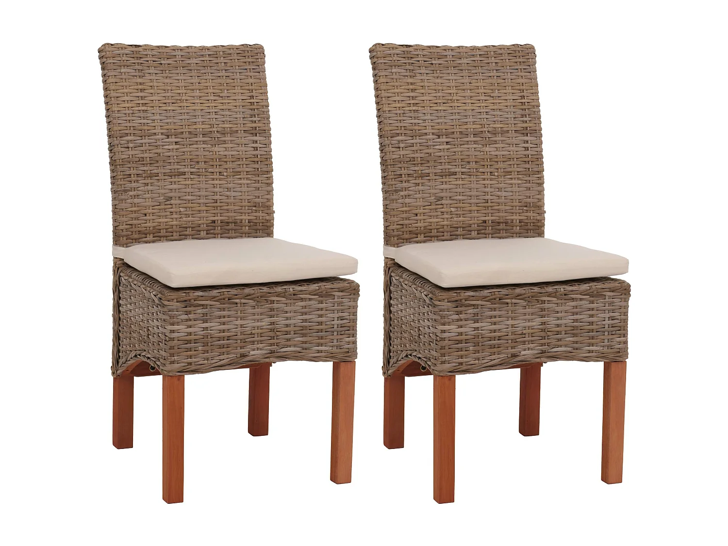 Chaise de salle à manger Var (lot de 2),  avec coussins