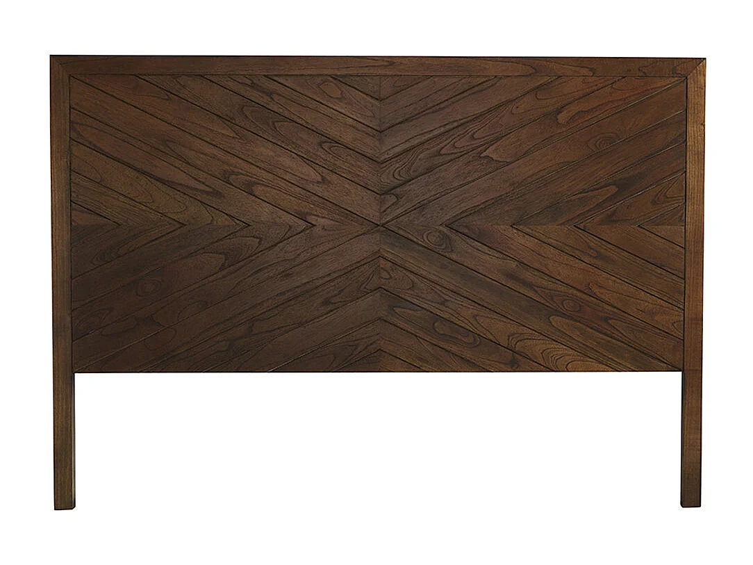 Cabecero de cama de madera de mindi maciza con acabado nogal 160 cm