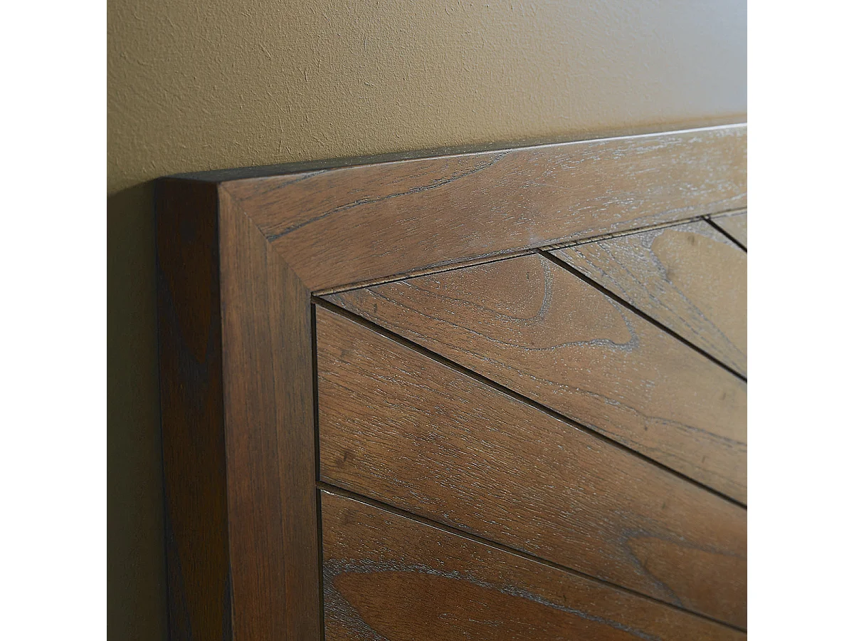 Cabecero de cama de madera de mindi maciza con acabado nogal 160 cm