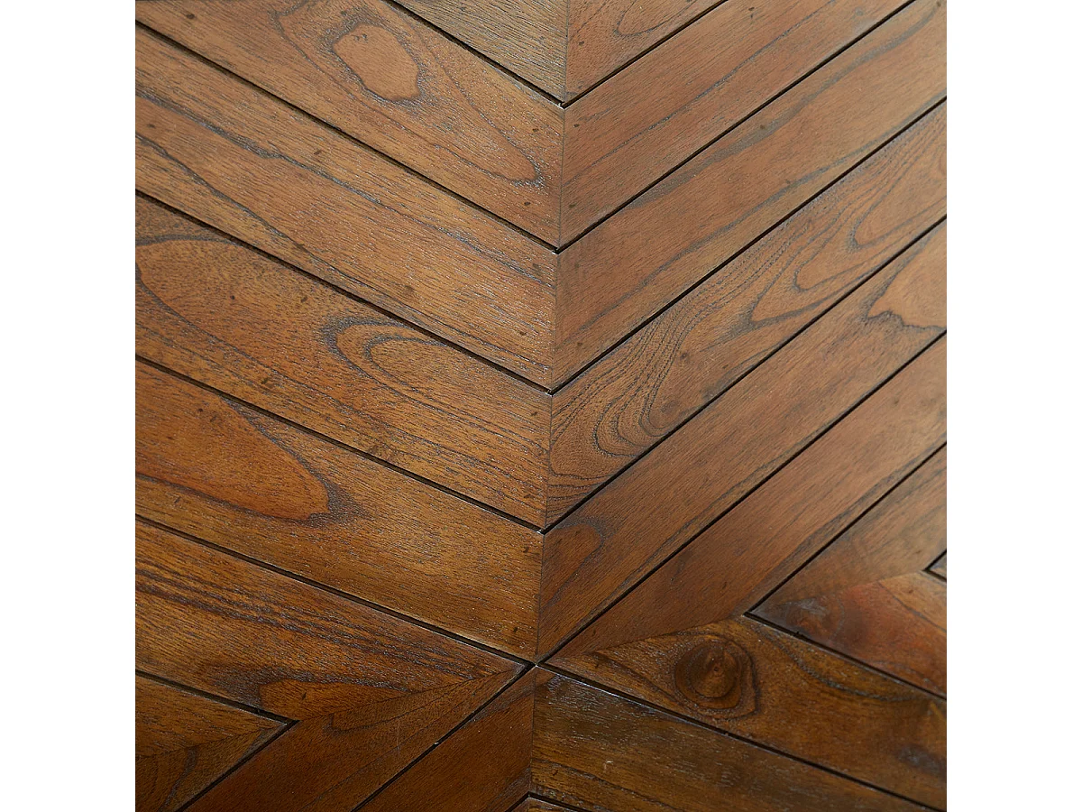 Cabecero de cama de madera de mindi maciza con acabado nogal 160 cm