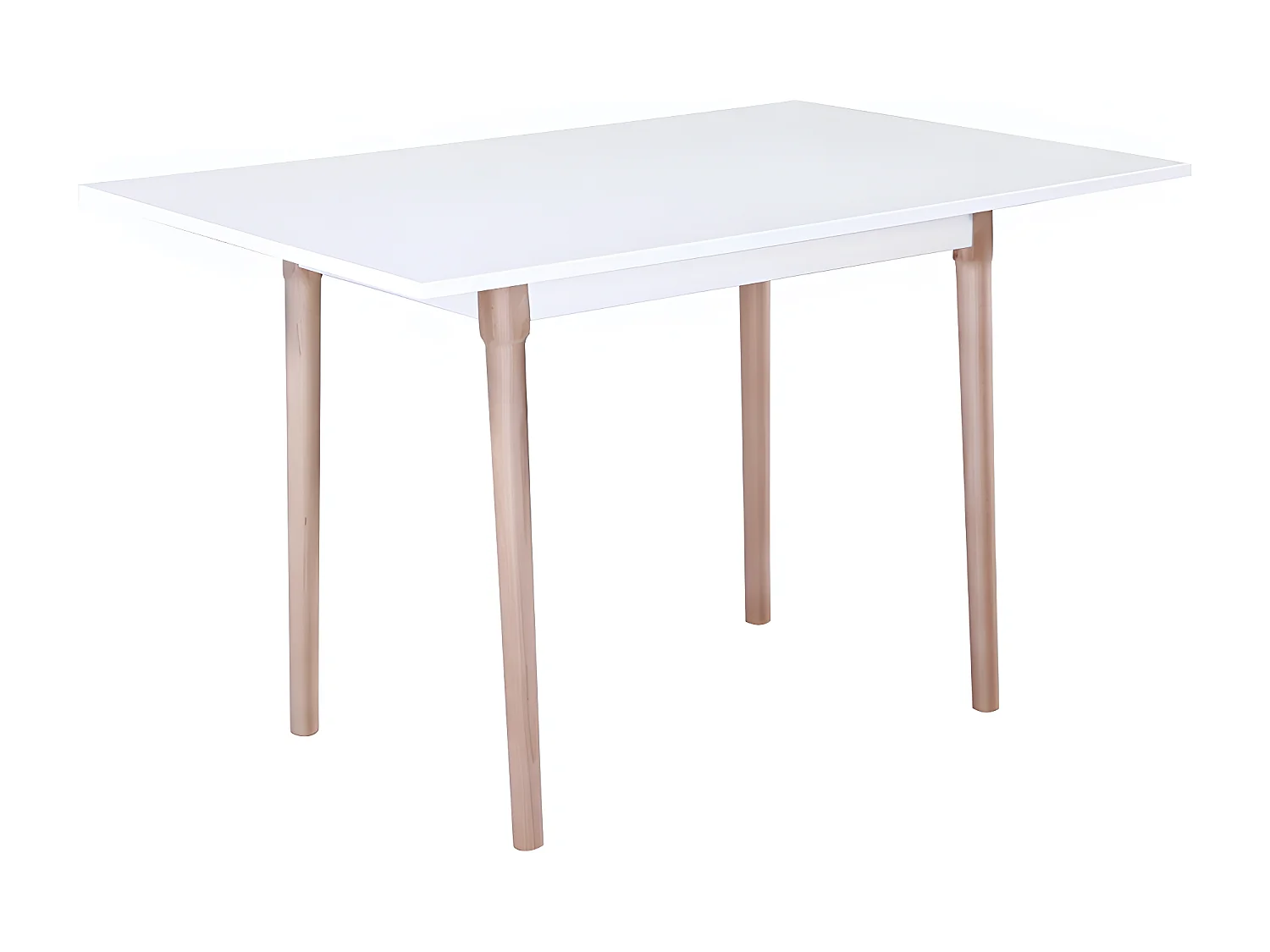 Mesa de jantar "Freddy" branca laqueada 120x80cm estilo escandinavo