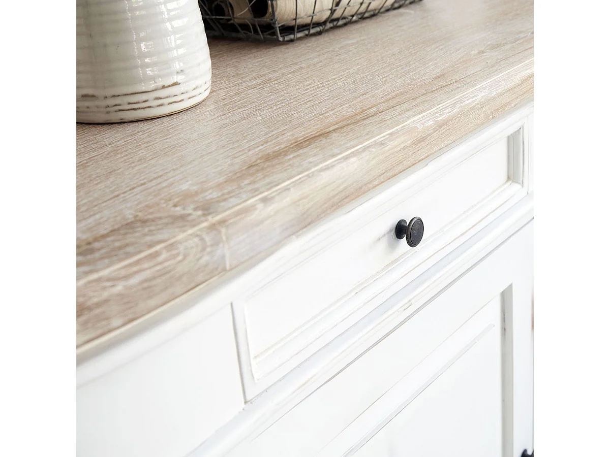 Buffet en acajou massif et teck 180 cm