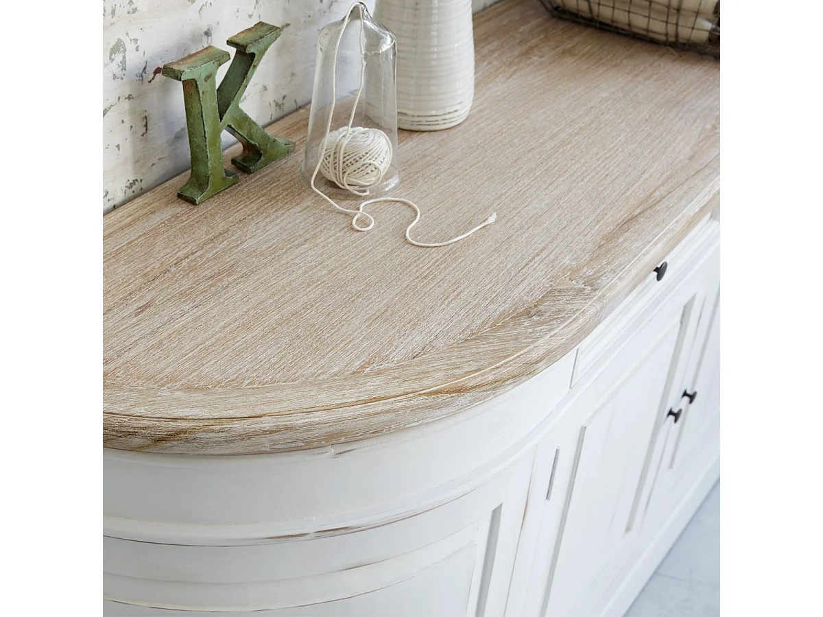 Buffet en acajou massif et teck 180 cm