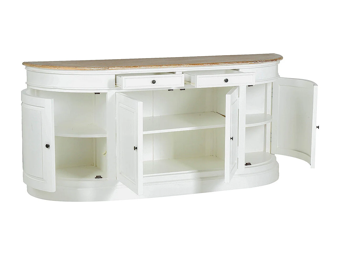 Buffet en acajou massif et teck 180 cm