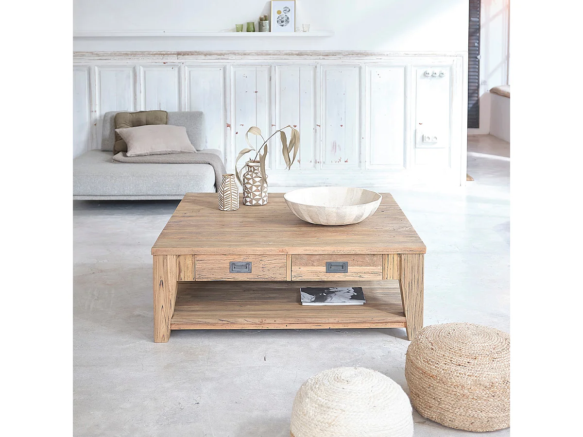 Table basse en teck recyclé massif