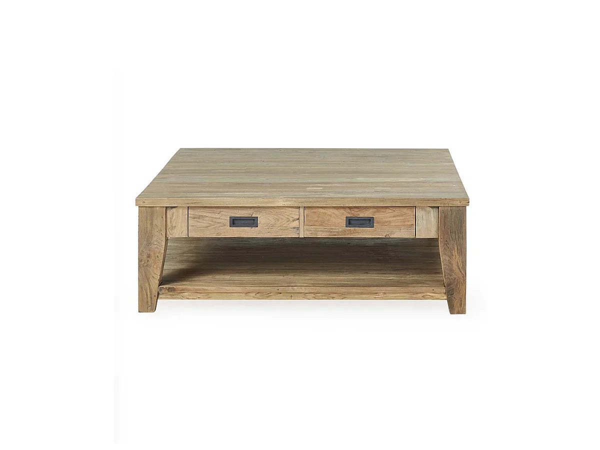 Table basse en bois de teck recyclé 120 cm