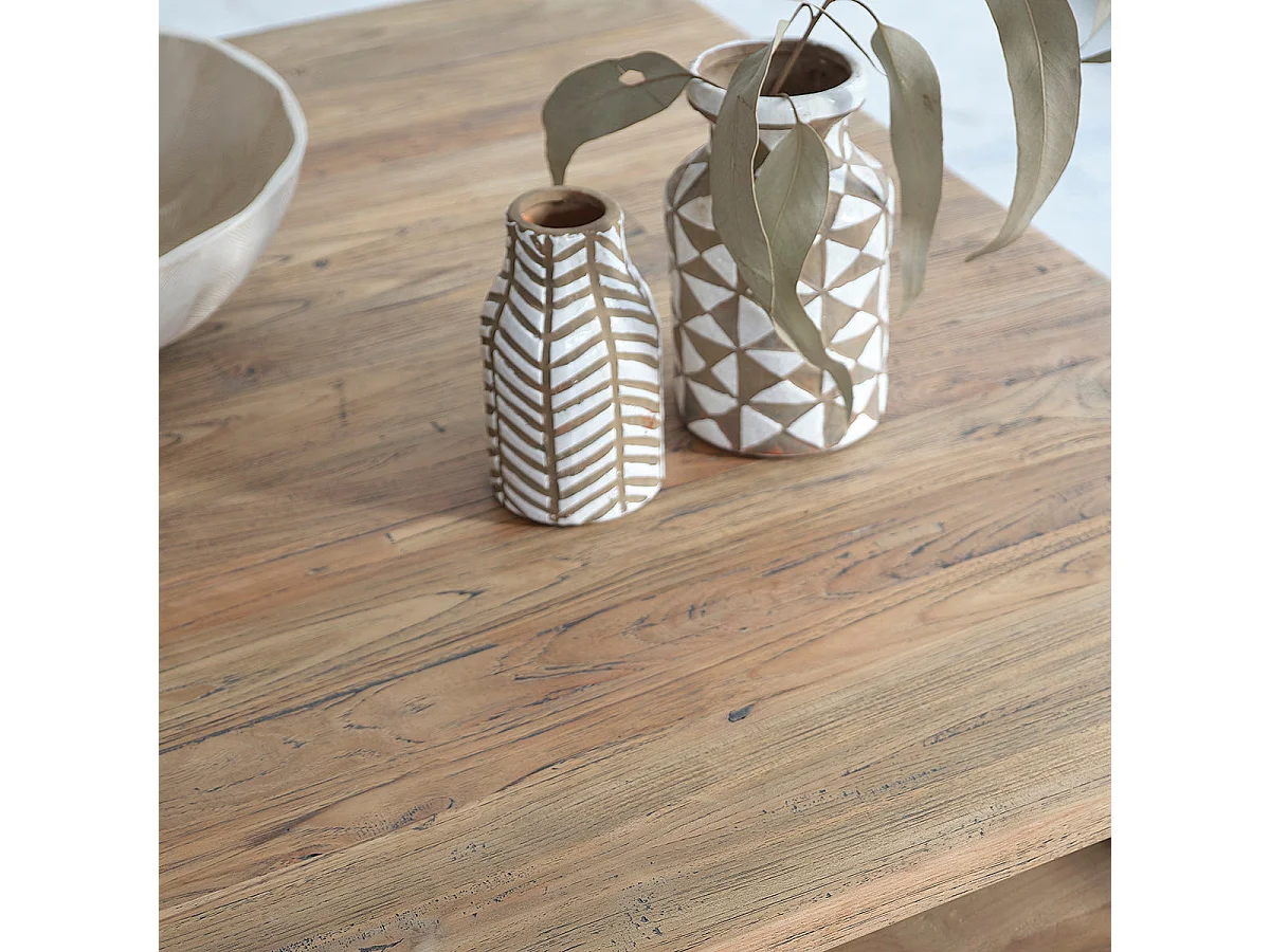 Table basse en bois de teck recyclé 120 cm