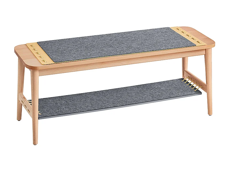 SoBuy HFSR01-N - Meuble à chaussures moderne gris naturel L110.0cm x L37.0cm x H44.5cm